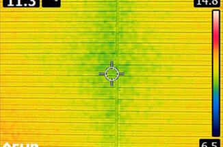 土浦市でサーモグラフィー現地調査。外壁に吸水が！原因はシーリング？
