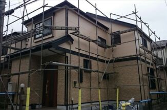 小美玉市｜１Fクリア塗装２Fシリコン塗装を行いました