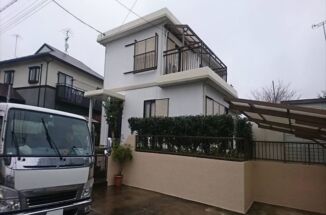 かすみがうら市｜セキスイハイム施工築30年・平屋根の家を塗装リフォーム！遮熱性アップ