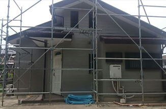 阿見町で紹介して頂いた家の塗り替え工事を行いました