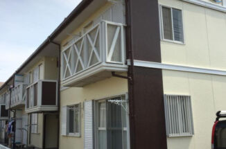 土浦市｜アパートの屋根外壁などを塗り替えを行いました。