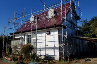 鉄板サイディングを塗装。屋根を遮熱塗料で施工