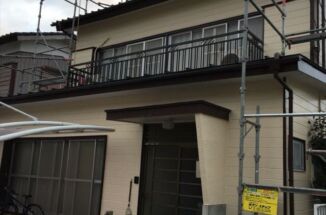 かすみがうら市｜セメント瓦の屋根と外壁の塗装工事を行いました