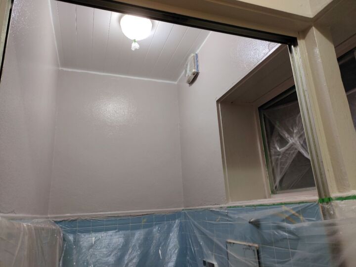 かすみがうら市空き家リフォーム_風呂塗装完了_20071