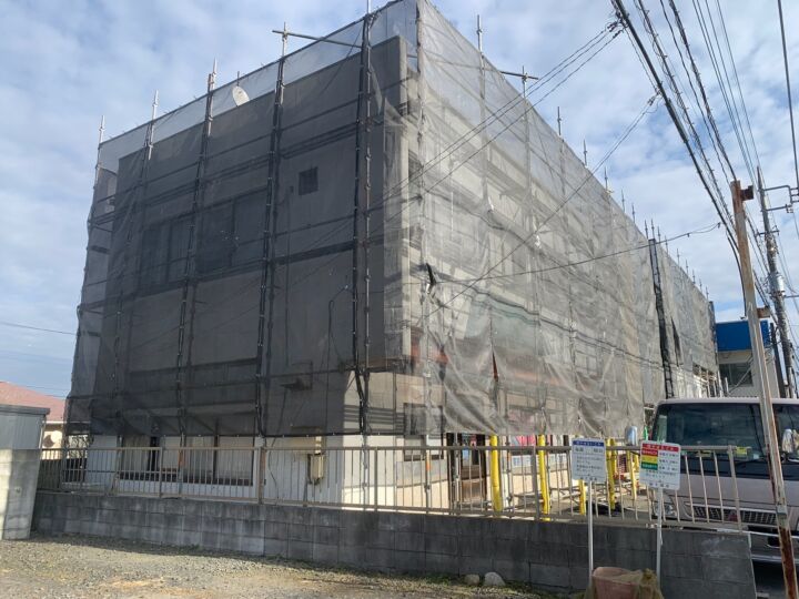 かすみがうら市_テナントビル足場設置３_20073