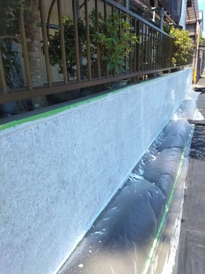 小美玉市_塀下塗り完了_20074