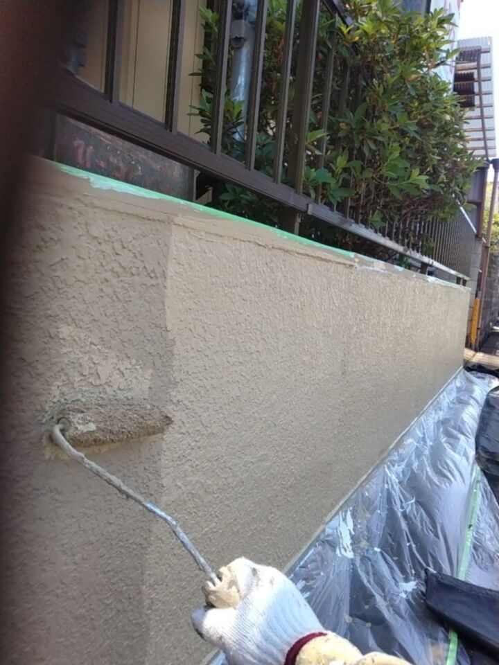 小美玉市_塀上塗り２_20074