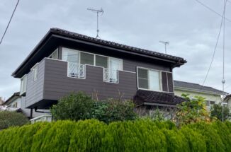 石岡市、築30年・３回目の外壁塗装工事！ベランダの防水工事をおこない、すべての工程が完了しました！