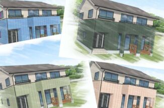 石岡市で外壁塗装。お洒落な家にしたい！お客様が選んだデザインは？