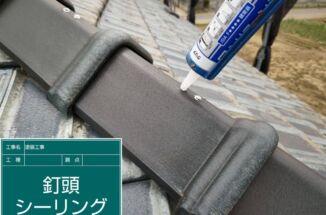 かすみがうら市：築２５年の一戸建て住宅メンテナンス！棟瓦を止めている釘が抜けかかっています！