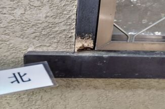 石岡市で現地調査！前回の塗装から10年経った外壁と化粧柱をみていきます