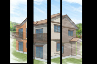 かすみがうら市の外壁塗装、カラーシミュレーションでどんな家にするかを決めていきます