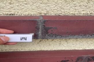 かすみがうら市で現地調査。ボロボロの塗膜！雨漏り原因に多い装飾帯の状態は？