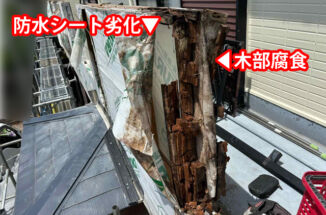 土浦市:ベランダの防水施工不良で雨漏りが起きていた現場!ベランダ外壁をまるっと交換補修!