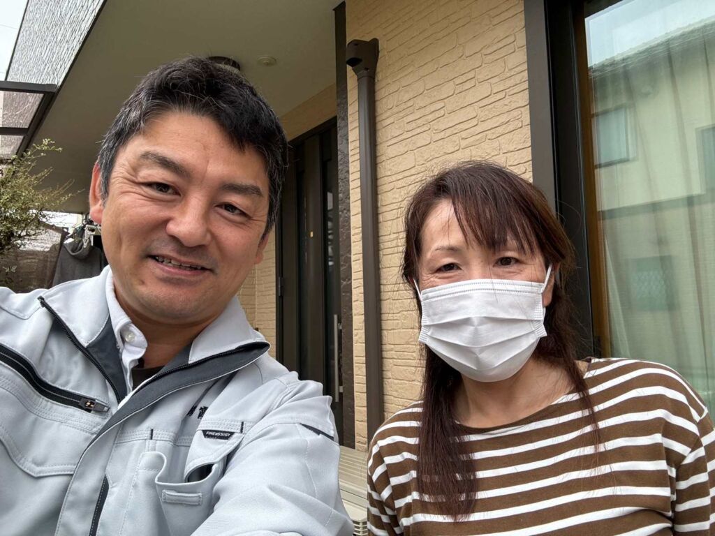 土浦市のお客様と施工後に撮影しました