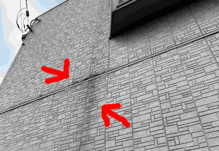 窯業系サイディングの汚れ、行方市