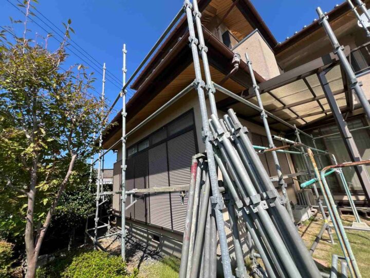 石岡市:足場設置