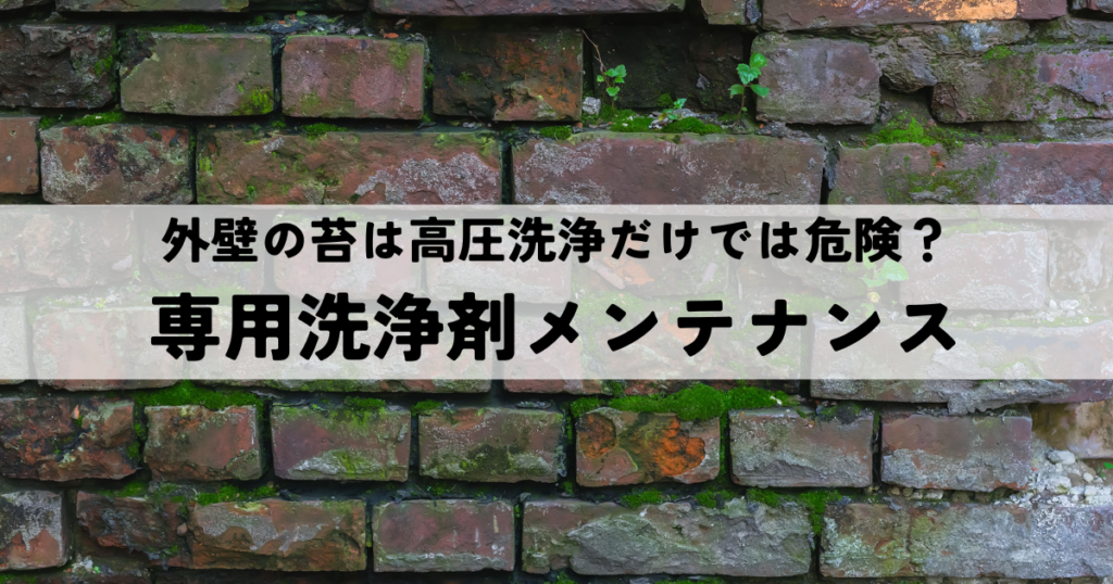 外壁塗装、苔、高圧洗浄