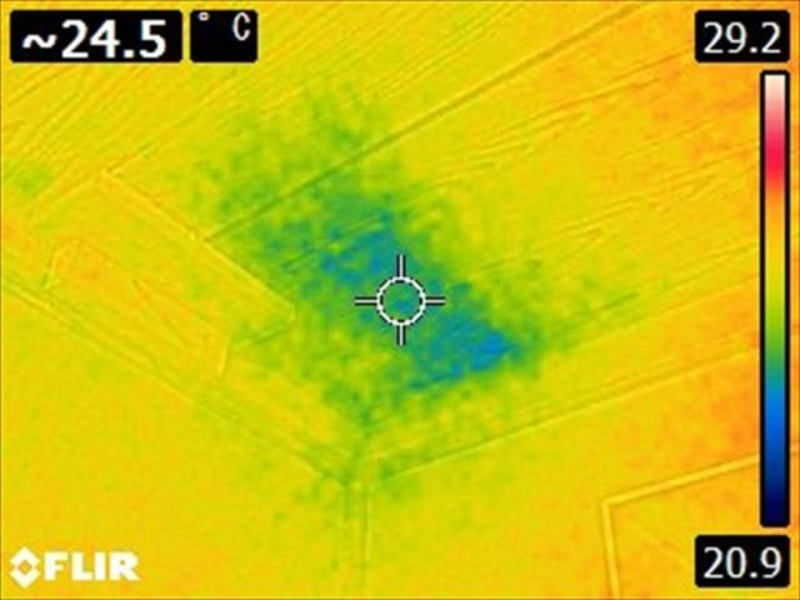 サーモグラフィーで確認