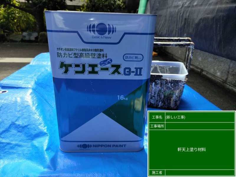 軒天に使用した塗料