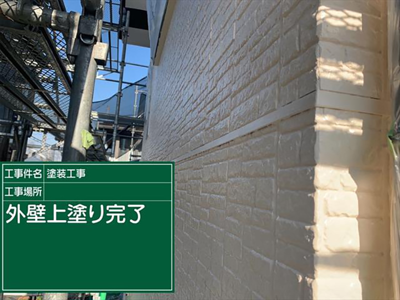 外壁塗装完了です！暑さに強い塗膜が完成しました！