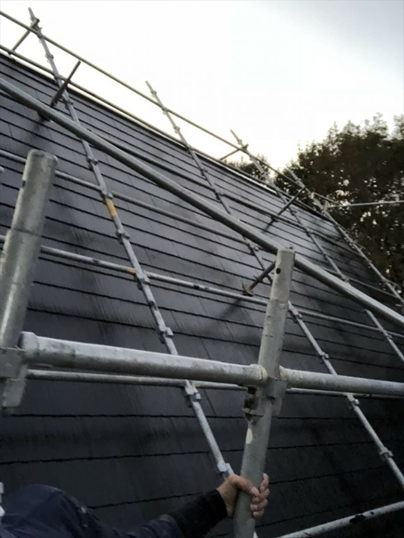 土浦市｜大型台風で剥がれた屋根の板金交換と塗装工事