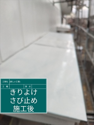 霧除けがすべて白く塗装されている