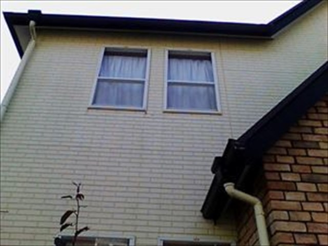 窓がふたつある外壁の様子