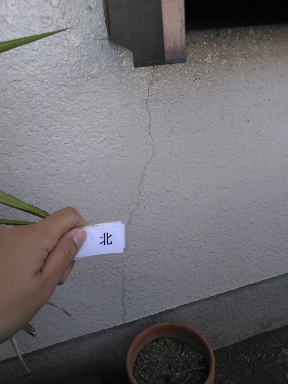 ひび割れ補修前